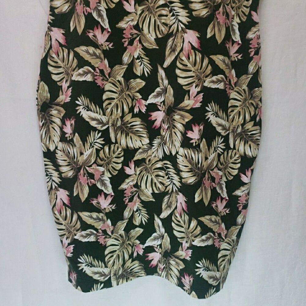 NWT Forever 21 Forrest Green Floral Leaves Short Length Dress Junior Size 1X - Picture 3 of 9